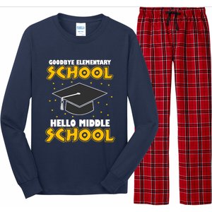 graduate Tee Goodbye Elementary Hello Middle School Long Sleeve Pajama Set