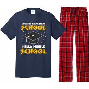 graduate Tee Goodbye Elementary Hello Middle School Pajama Set