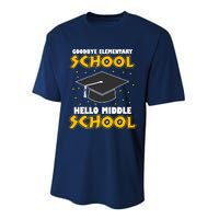 graduate Tee Goodbye Elementary Hello Middle School Performance Sprint T-Shirt