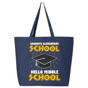 graduate Tee Goodbye Elementary Hello Middle School 25L Jumbo Tote