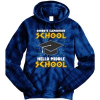 graduate Tee Goodbye Elementary Hello Middle School Tie Dye Hoodie