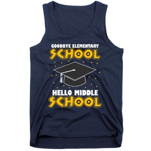 graduate Tee Goodbye Elementary Hello Middle School Tank Top