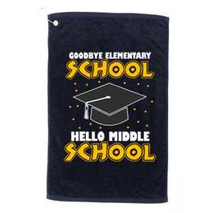 graduate Tee Goodbye Elementary Hello Middle School Platinum Collection Golf Towel