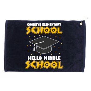 graduate Tee Goodbye Elementary Hello Middle School Grommeted Golf Towel