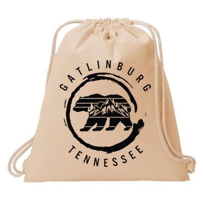 Gatlinburg Tennessee Great Smoky Mountains Bear Souvenir Drawstring Bag
