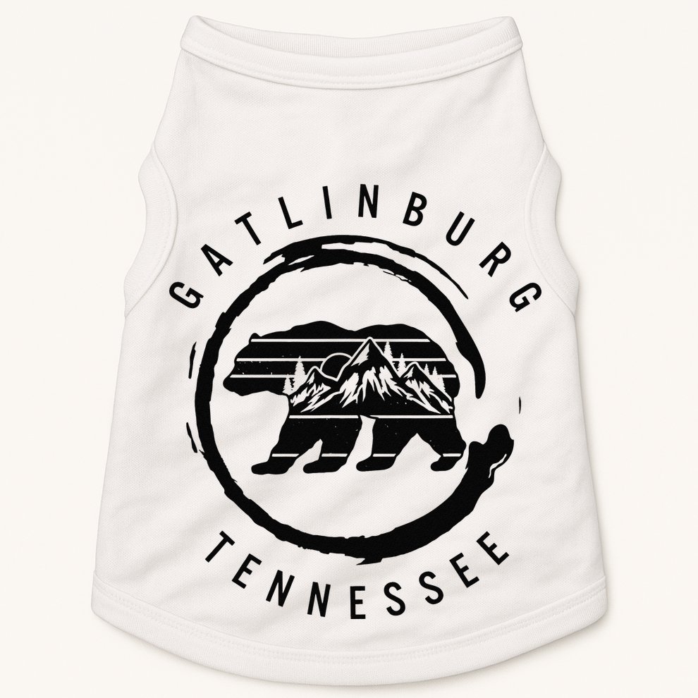 Gatlinburg Tennessee Great Smoky Mountains Bear Souvenir Doggie Tank