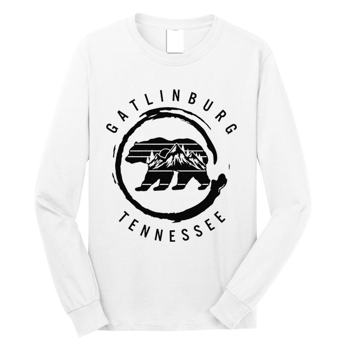 Gatlinburg Tennessee Great Smoky Mountains Bear Souvenir Long Sleeve Shirt