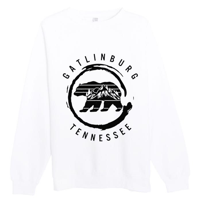 Gatlinburg Tennessee Great Smoky Mountains Bear Souvenir Premium Crewneck Sweatshirt