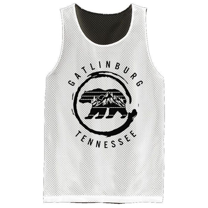 Gatlinburg Tennessee Great Smoky Mountains Bear Souvenir Mesh Reversible Basketball Jersey Tank