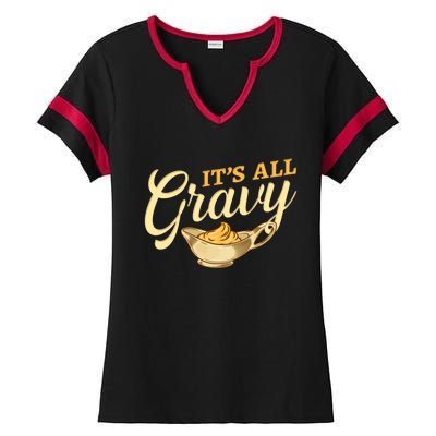 Gravy Thanksgiving Ladies Halftime Notch Neck Tee