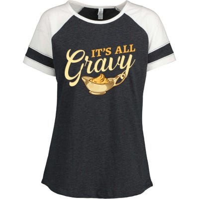 Gravy Thanksgiving Enza Ladies Jersey Colorblock Tee