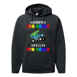 Goodbye Third Grade Hello Fourth Grade Performance Fleece Hoodie