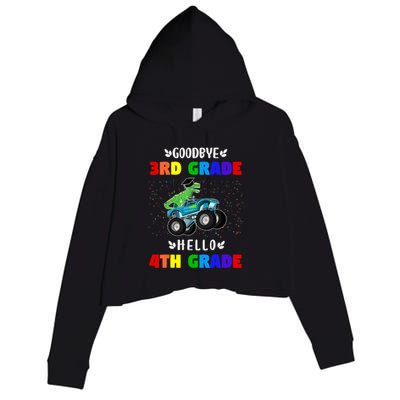 Goodbye Third Grade Hello Fourth Grade Crop Fleece Hoodie