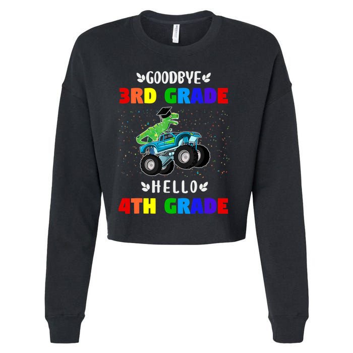 Goodbye Third Grade Hello Fourth Grade Cropped Pullover Crew