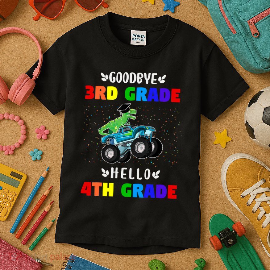 Goodbye Third Grade Hello Fourth Grade Kids T-Shirt