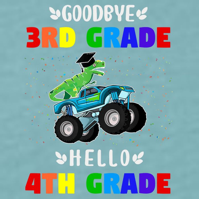 Goodbye Third Grade Hello Fourth Grade Sueded Cloud Jersey T-Shirt