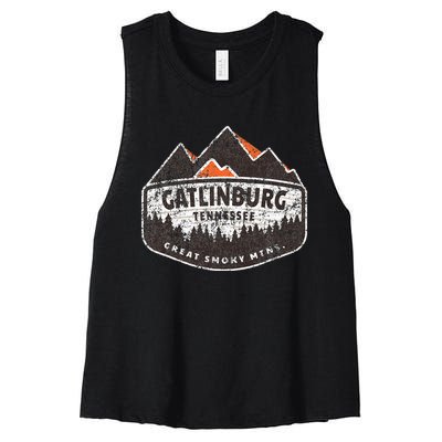 Gatlinburg Tennessee Great Smoky Mountains Souvenir Women's Racerback Cropped Tank