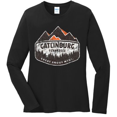 Gatlinburg Tennessee Great Smoky Mountains Souvenir Ladies Long Sleeve Shirt