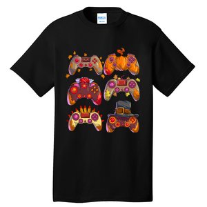 Gamer Thanksgiving Gaming Controllers Turkey Pumpkin Tall T-Shirt