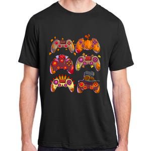 Gamer Thanksgiving Gaming Controllers Turkey Pumpkin Adult ChromaSoft Performance T-Shirt