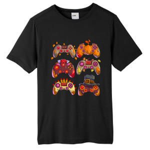 Gamer Thanksgiving Gaming Controllers Turkey Pumpkin Tall Fusion ChromaSoft Performance T-Shirt