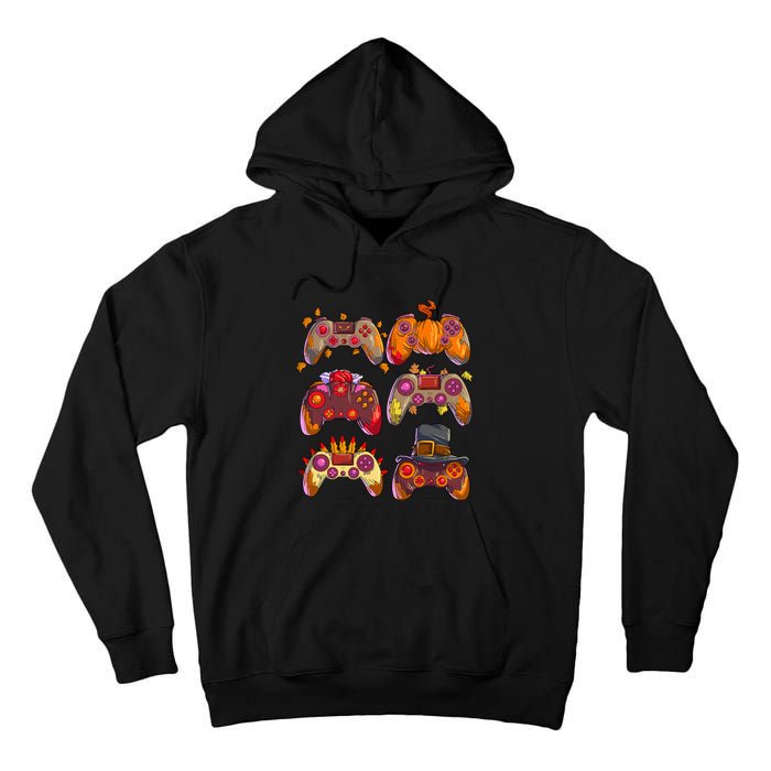 Gamer Thanksgiving Gaming Controllers Turkey Pumpkin Tall Hoodie