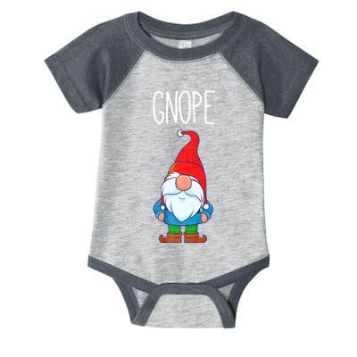 Gnope Tomte Garden Gnome Gift Funny Scandinavian Nope Infant Baby Jersey Bodysuit