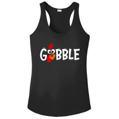 Gobble Thanksgiving Ladies PosiCharge Competitor Racerback Tank