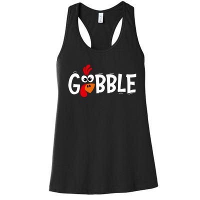 Gobble Thanksgiving Women's Racerback Tank