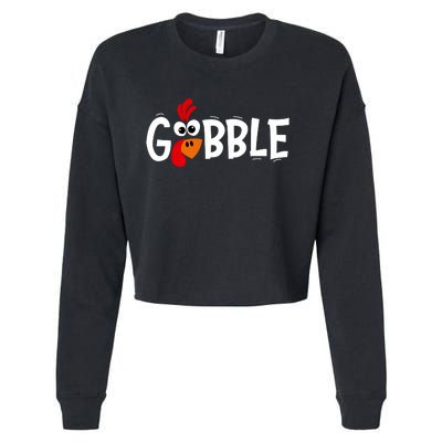 Gobble Thanksgiving Cropped Pullover Crew