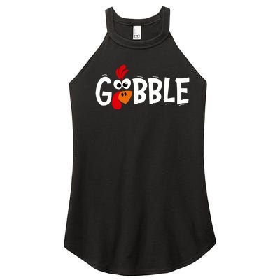 Gobble Thanksgiving Women's Perfect Tri Rocker Tank