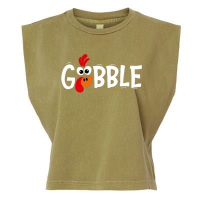 Gobble Thanksgiving Garment-Dyed Women's Muscle Tee