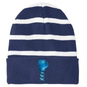 Gene Therapy Genetic Medicine Power Striped Beanie with Solid Band