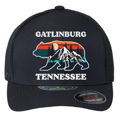 Gatlinburg Tennessee Great Smoky Mountains Bear Souvenir Flexfit Unipanel Trucker Cap
