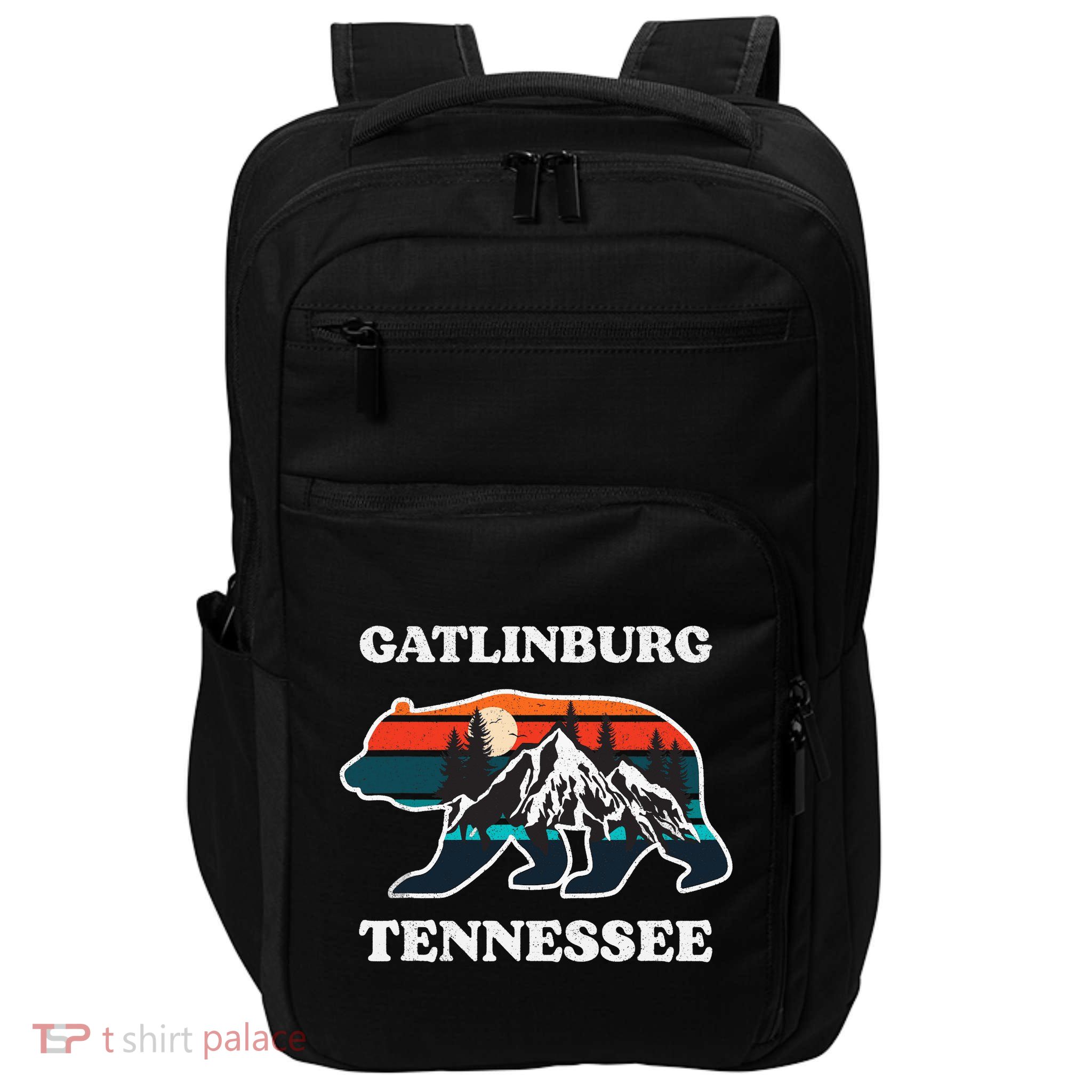 Gatlinburg Tennessee Great Smoky Mountains Bear Souvenir Impact Tech Backpack
