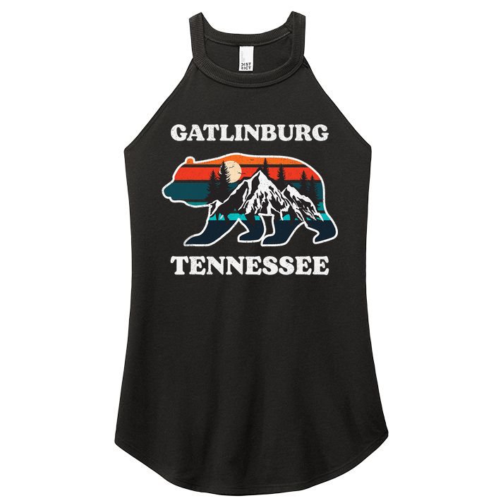 Gatlinburg Tennessee Great Smoky Mountains Bear Souvenir Women's Perfect Tri Rocker Tank