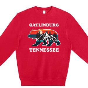 Gatlinburg Tennessee Great Smoky Mountains Bear Souvenir Premium Crewneck Sweatshirt