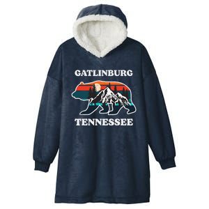 Gatlinburg Tennessee Great Smoky Mountains Bear Souvenir Hooded Wearable Blanket