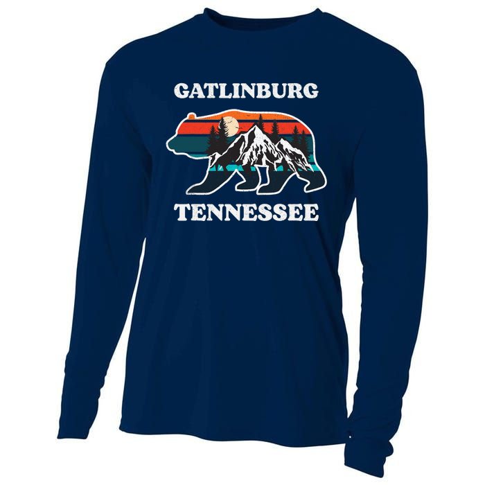 Gatlinburg Tennessee Great Smoky Mountains Bear Souvenir Cooling Performance Long Sleeve Crew