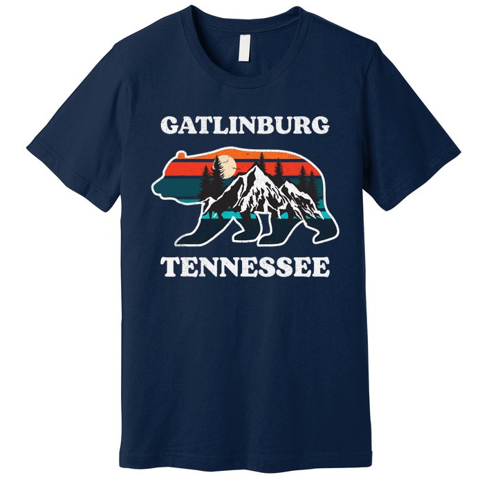 Gatlinburg Tennessee Great Smoky Mountains Bear Souvenir Premium T-Shirt