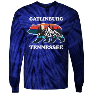 Gatlinburg Tennessee Great Smoky Mountains Bear Souvenir Tie-Dye Long Sleeve Shirt