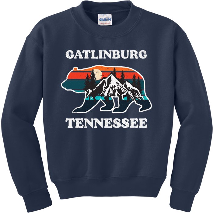 Gatlinburg Tennessee Great Smoky Mountains Bear Souvenir Kids Sweatshirt