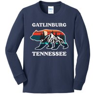 Gatlinburg Tennessee Great Smoky Mountains Bear Souvenir Kids Long Sleeve Shirt