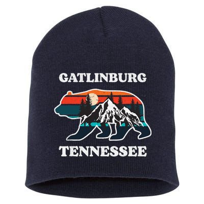 Gatlinburg Tennessee Great Smoky Mountains Bear Souvenir Short Acrylic Beanie