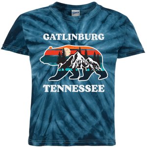 Gatlinburg Tennessee Great Smoky Mountains Bear Souvenir Kids Tie-Dye T-Shirt