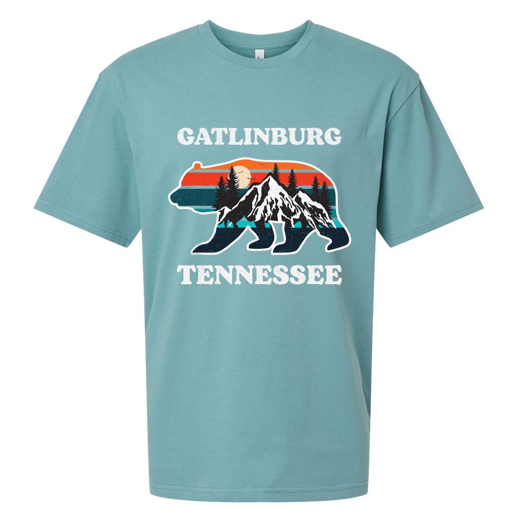 Gatlinburg Tennessee Great Smoky Mountains Bear Souvenir Sueded Cloud Jersey T-Shirt