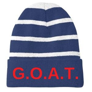 GOAT Tees Striped Beanie with Solid Band