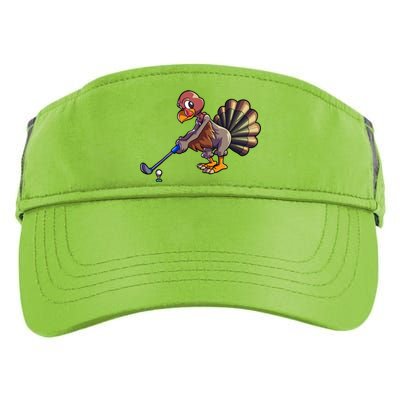 Golfing Turkey Golf Club Funny Thanksgiving Adult Drive Performance Visor