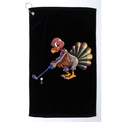 Golfing Turkey Golf Club Funny Thanksgiving Platinum Collection Golf Towel