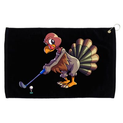 Golfing Turkey Golf Club Funny Thanksgiving Grommeted Golf Towel